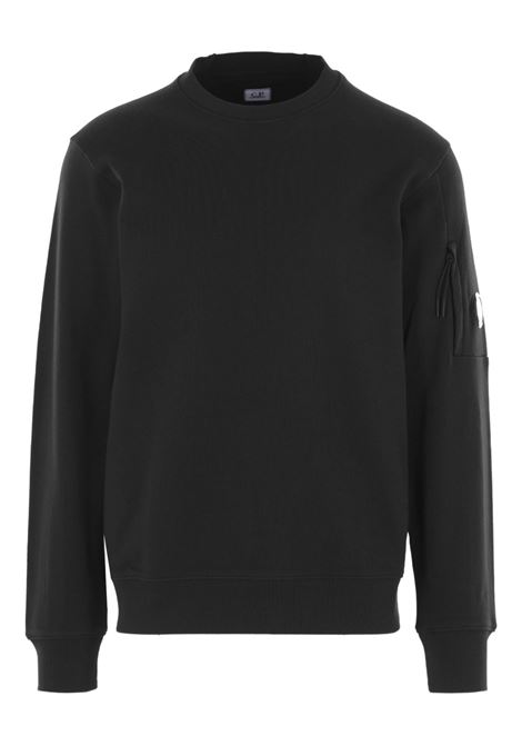 diagonal raised fleece sweatshirt man balck C.P. COMPANY | RCCMSS713A-005086W999